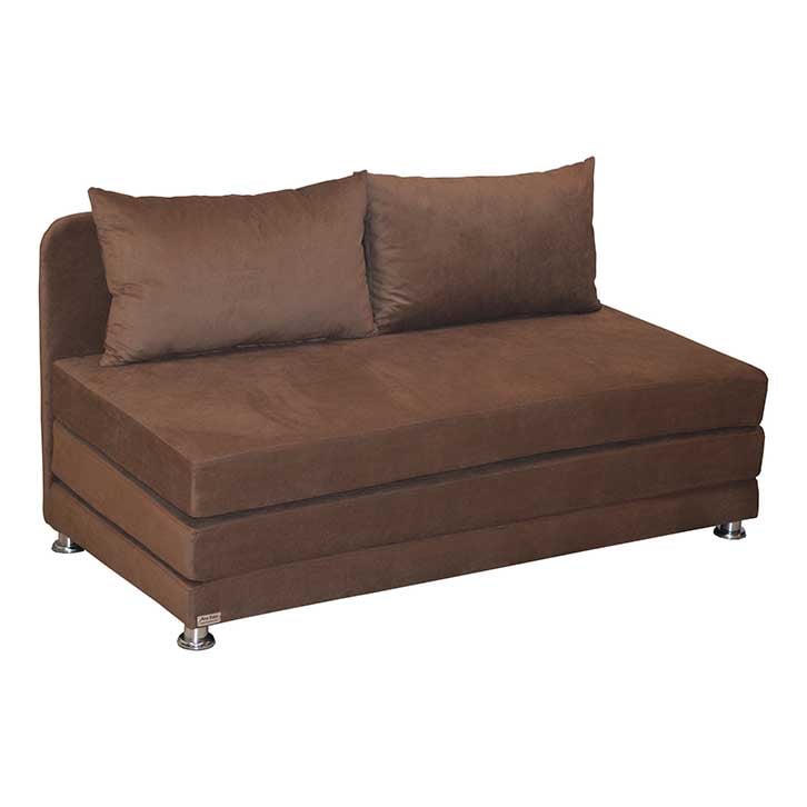 کاناپه و مبل تخت خواب شو دو نفره راحتی قهوه ای آرا سوفا مدل A20