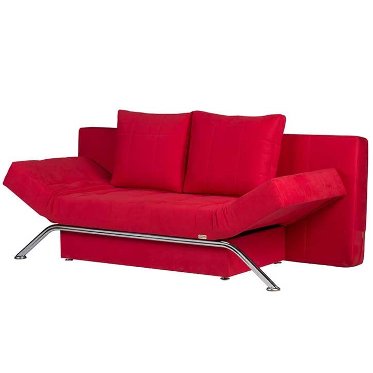 کاناپه و مبل تخت خواب شو دو نفره راحتی قرمز آرا سوفا مدل d22