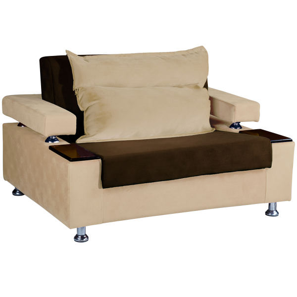 صندلی و مبل تخت خواب شو راحتی یک نفره کرم قهوه ای مدل مهدیس