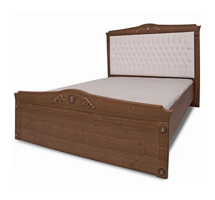 سرویس و تخت خواب دو نفره ام دی اف چوبی قهوه ای سایز 160 کویین با پاتختی و میز آرایش و کمد
