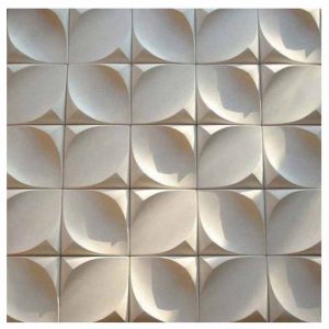 دیوارپوش تایل سه بعدی سفید بین کابینتی آشپزخانه طرح گلبرگ قابل شست و شو