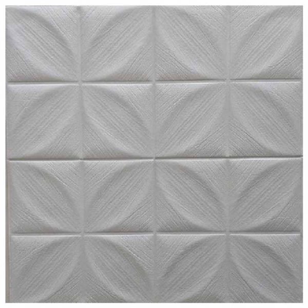 دیوارپوش تایل فومی سه بعدی سفید برای بین کابینتی آشپزخانه طرح گلبرگ قابل شست و شو