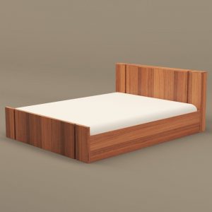 تخت خواب دو نفره کشودار مدرن و مینیمال قهوه ای ملامینه چوبی در سایز کویین 160 و در رنگ بندی متنوع سفید و مشکی و گردویی و قرمز