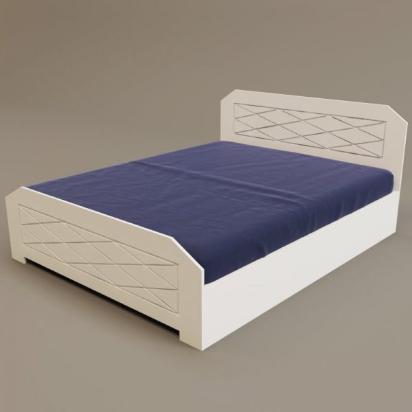 تخت خواب دو نفره مدرن و سفید چوبی در سایز کویین 160 و در رنگ بندی متنوع سفید و مشکی و گردویی