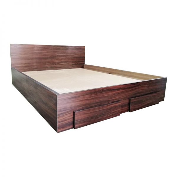 تخت خواب دو نفره کشودار مدرن قهوه ای چوبی در سایز کویین 160 و در رنگ بندی متنوع سفید و مشکی و گردویی