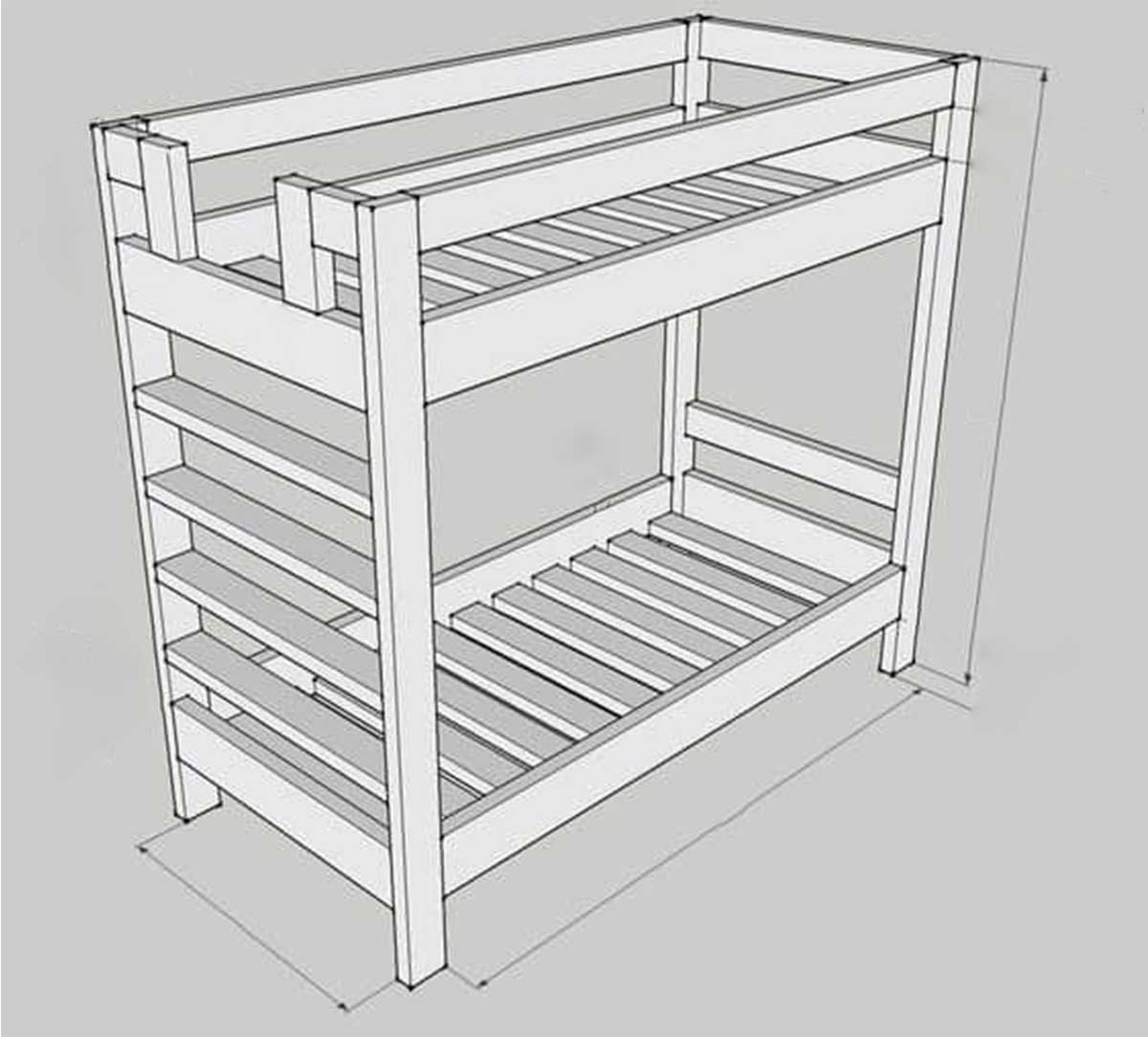 تصویر شاخص ابعاد تخت دو طبقه