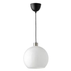 خرید و قیمت چراغ آویز مدرن با رنگ بدنه سفید شیشه ای، با قابلیت تعویض لامپ، در ارتفاع 170 سانتیمتر