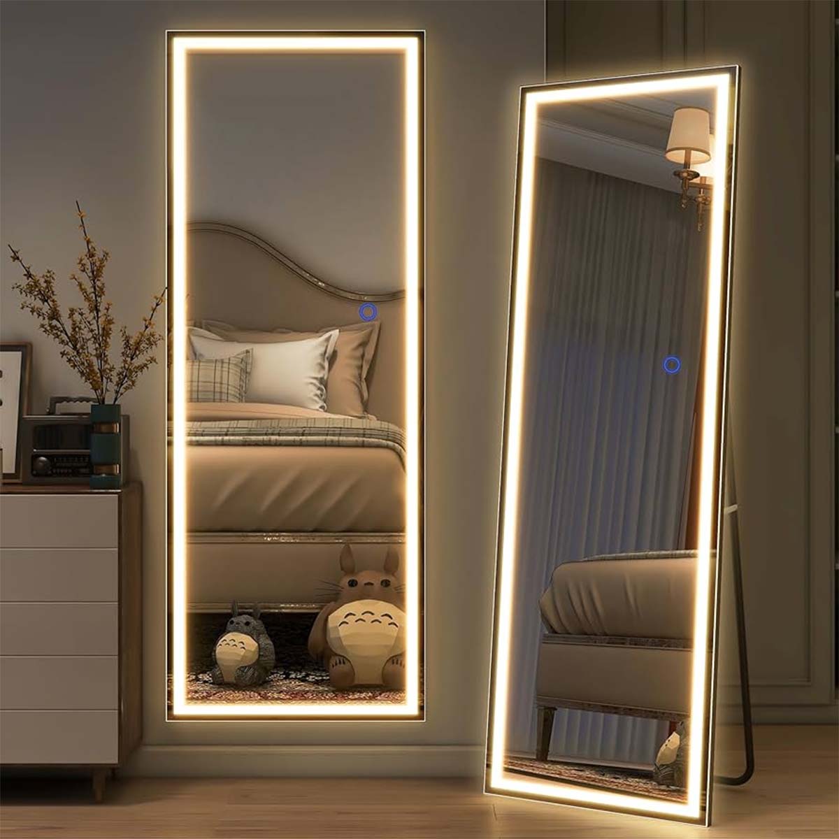 آینه اتاق خواب با نور مخصوص