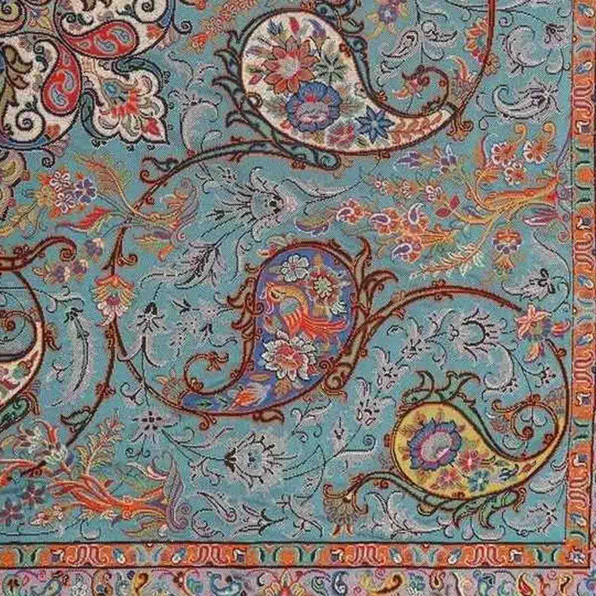 طرح فرش ایرانی بته جقه آبی