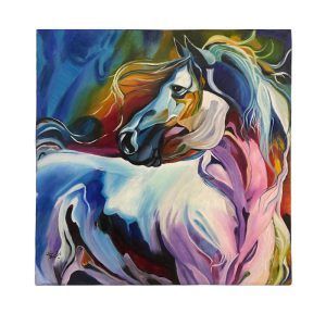 تابلو نقاشی رنگ روغن طرح اسب مدرن کد 118