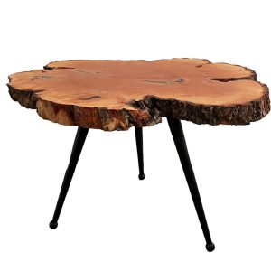 میز عسلی مدل چوبی رزینی
